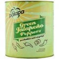 Grüne Jalapenos geschnitten